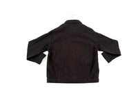 Panel Pockets Shirt Jacket in Black