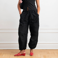 Nara Parachute Pants in Black