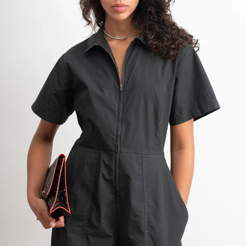 Clara Parachute Jumpsuit in Black