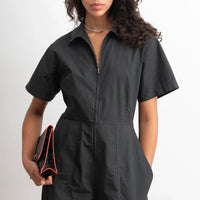 Clara Parachute Jumpsuit in Black