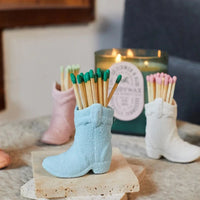 Cowboy Boot Match Holder in Light Blue