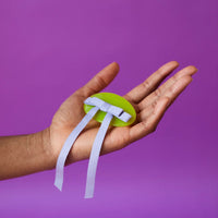 Bow Barrette in Lime/Lavender