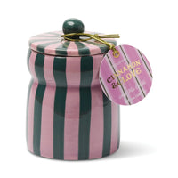 Holiday Cabana Striped Candle