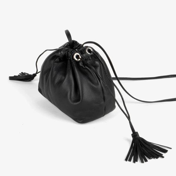 Carolina Drawstring Bag in Black
