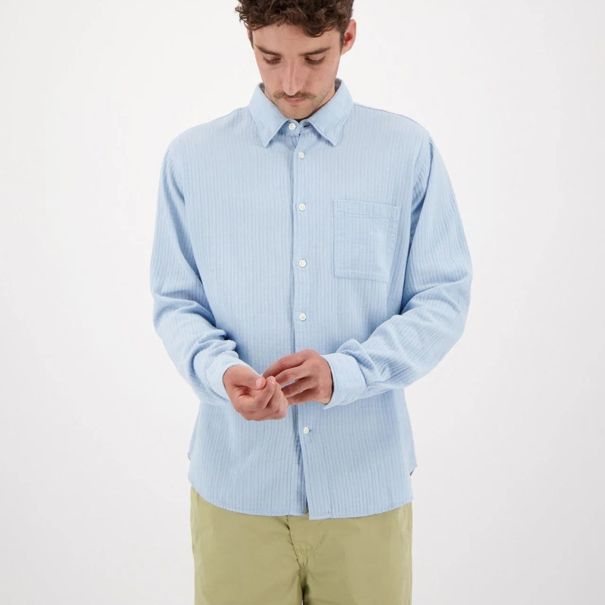Konga Crinkle Shirt in Blue