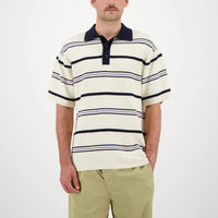 Lundy Knit Polo in Ecru
