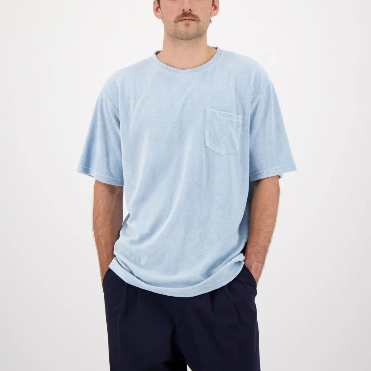 Seabase Terry Tee in Light Blue