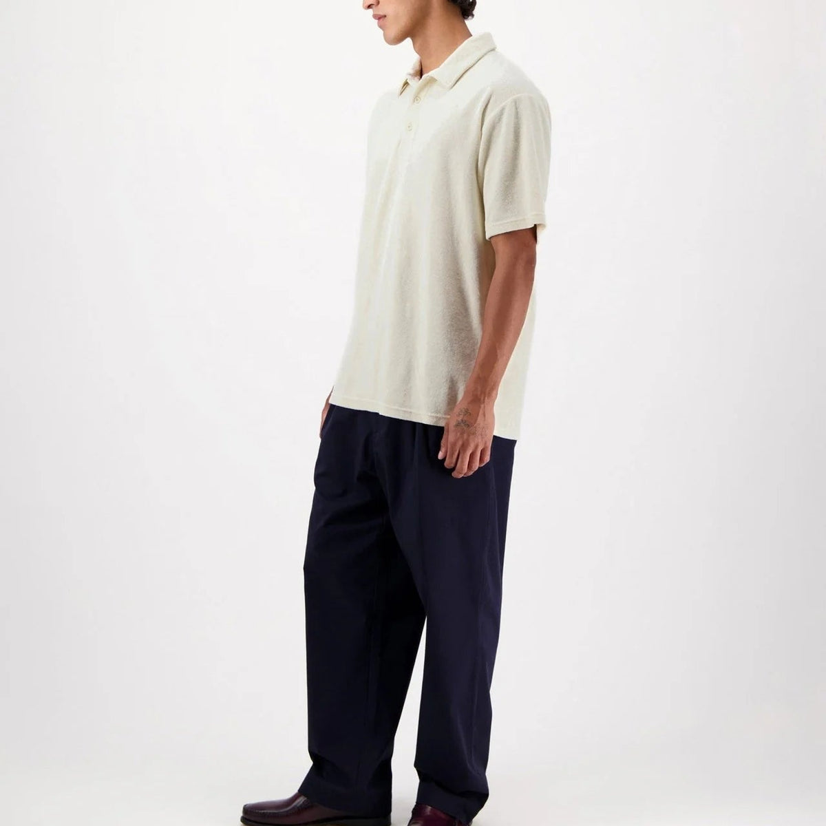 Seaford Terry Polo in Ecru