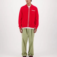 Plume Zip Knit in Red