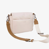 Cayman Pocket Puffer Bag in Pearl Cream
