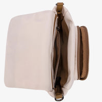 Cayman Pocket Puffer Bag in Pearl Cream