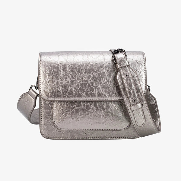 Cayman Pocket Bag in Metallic Grey