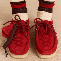 Lace-Up Wallabee in Cherry Red