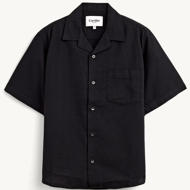 Hopsack Shirt in Black