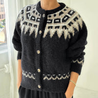 Alpaca Cabin Cardigan in Black