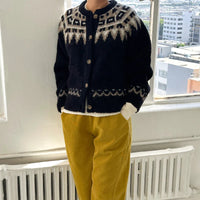 Alpaca Cabin Cardigan in Black