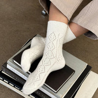 Cashmere Pointelle Socks
