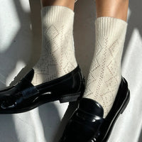 Cashmere Pointelle Socks