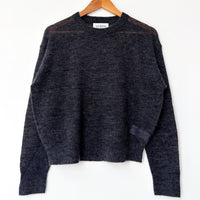 Cecile Crewneck Mohair Sweater in Charcoal