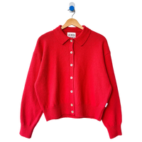 The Club Cardigan in Chili