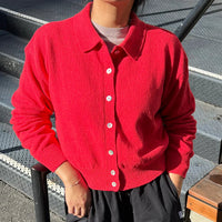 The Club Cardigan in Chili