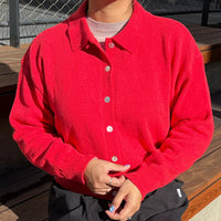 The Club Cardigan in Chili