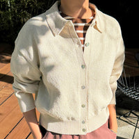 The Club Cardigan in Naturel