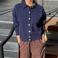 The Club Cardigan in Navy