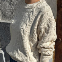 Cotton Fisherman Sweater in Naturel