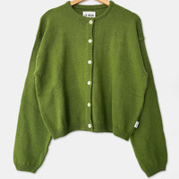 Cotton Leila Cardigan in Avocado
