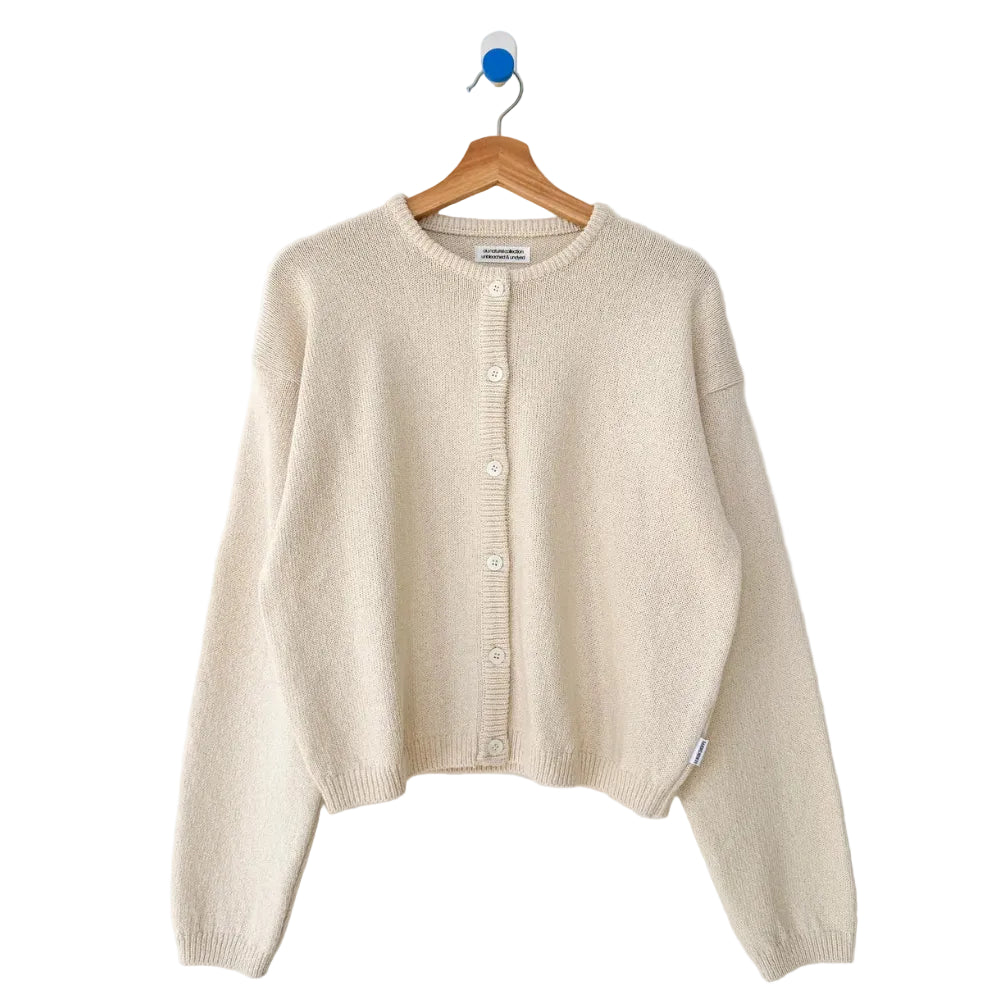 Cotton Leila Cardigan in Naturel