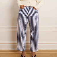 Amelia Barrel Trousers in Stripe