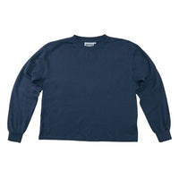 Cropped Long Sleeve Tee in Deep Indigo