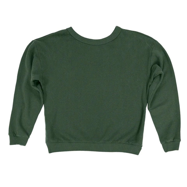 Crux Cropped Sweatshirt in Hunter Green