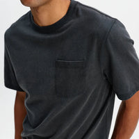 Dean Pocket Tee in Washed Black