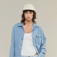 Chenga Dad Cap in Washed White