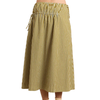 Caspia Midi Skirt in Green Stripe