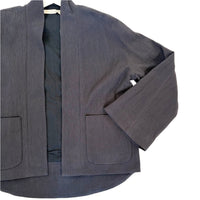 Textured Pockets Blazer in Black
