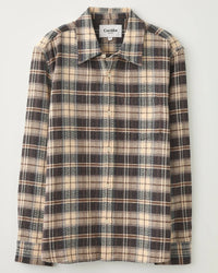 Dobby Weave LS Shirt in Brown