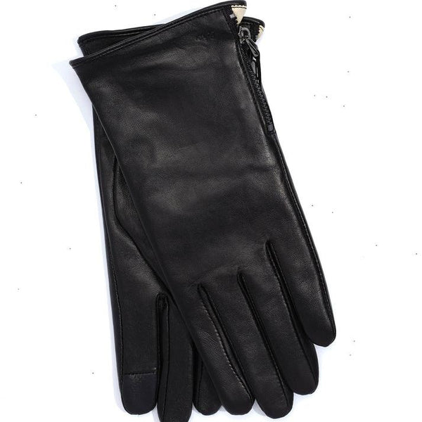 Leather Glove With Zipper