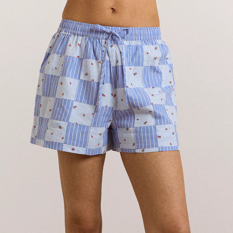 Eluna Boxer Short in Blue Stripe
