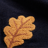 Embroidery Flannel Shirt in Navy