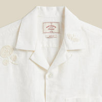 Embroidery Nature Ramie Shirt in Ecru