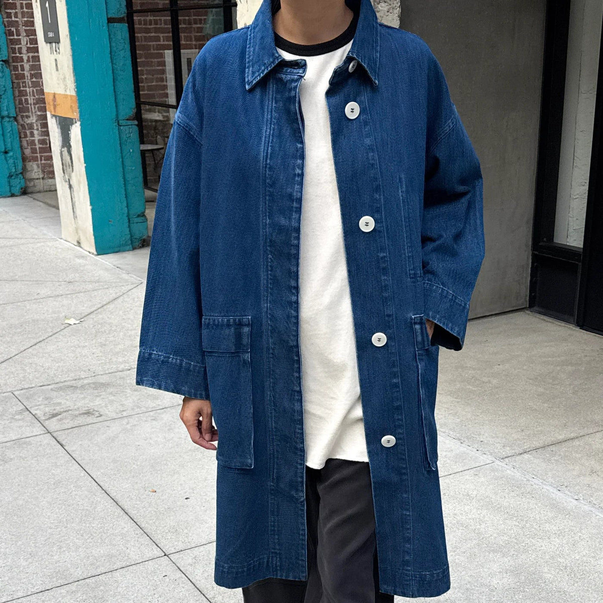 Easy Trench in Dark Denim