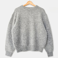 Elio Alpaca Sweater in Heather Grey