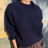 Elio Alpaca Sweater in Navy