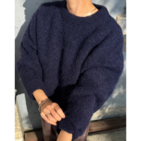 Elio Alpaca Sweater in Navy