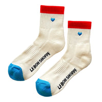 Embroidered Color Block Girlfriend Socks