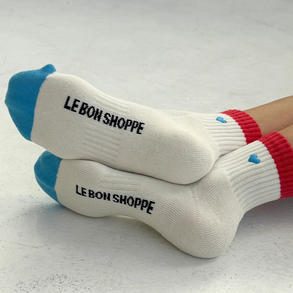 Embroidered Color Block Girlfriend Socks