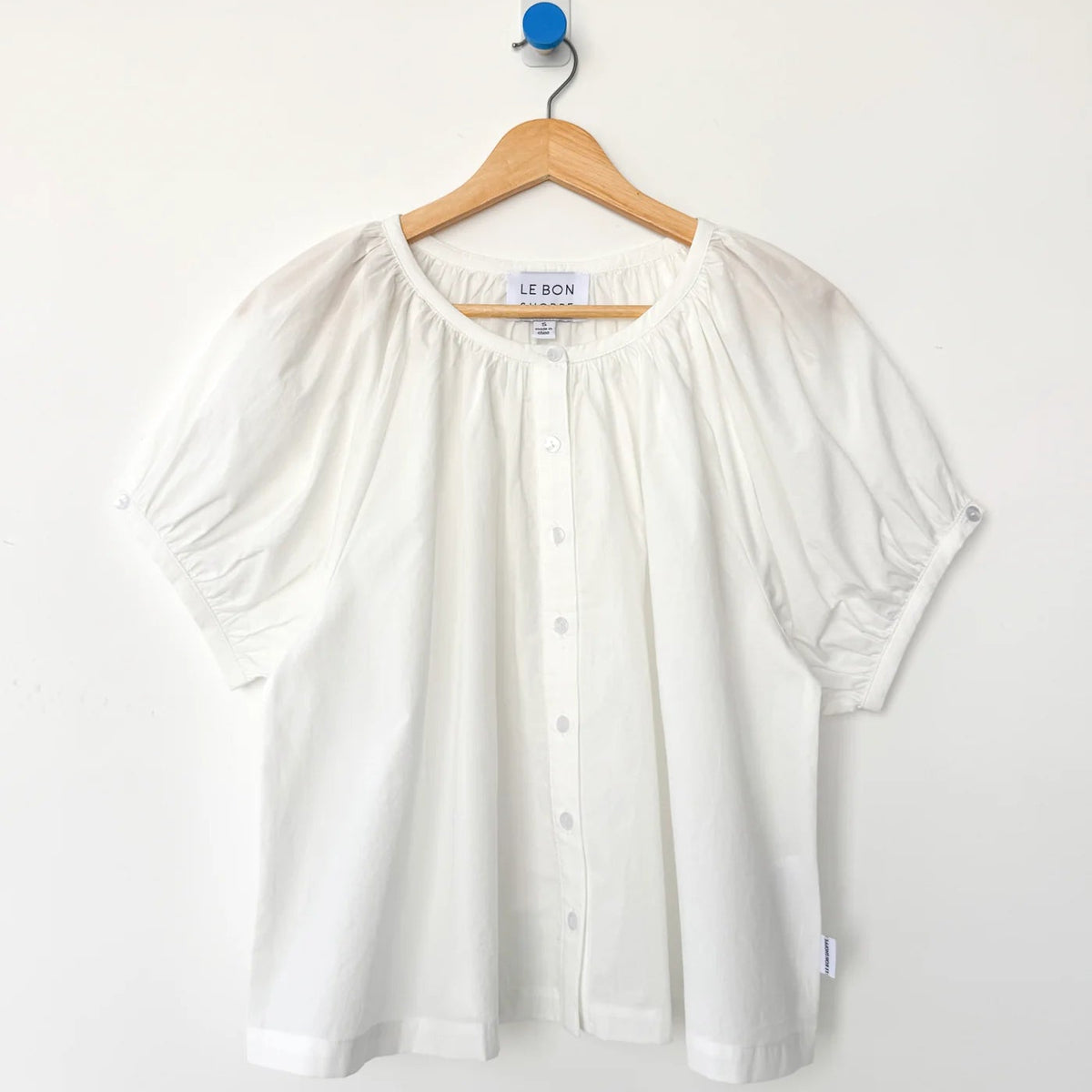 Emily Short Sleeve Top in White